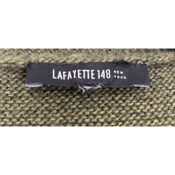 Lafayette 148 New York Knit textured Cardigan Sweater L Virgin Wool & Alpaca - Picture 4 of 10